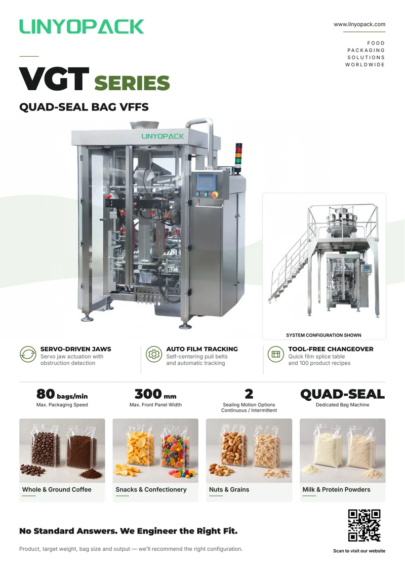 Cover of the VGT Series Quad-Seal VFFS brochure