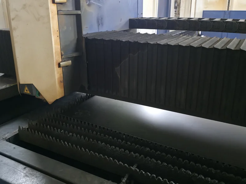 Laser cutting machine in our workshop