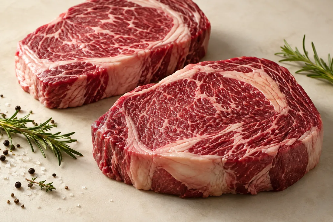 Fresh beef steaks