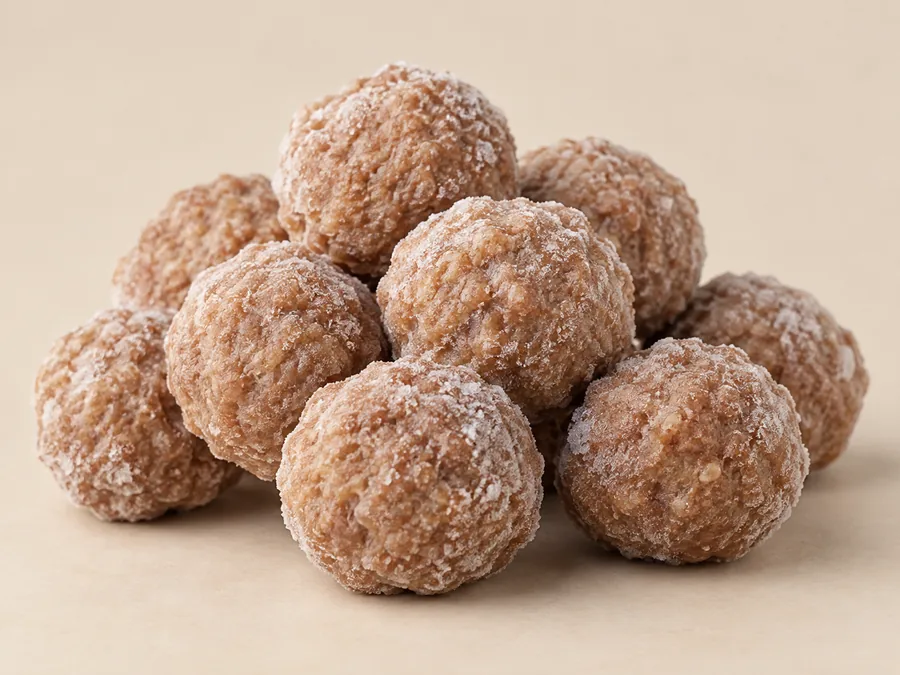 Frozen meatballs