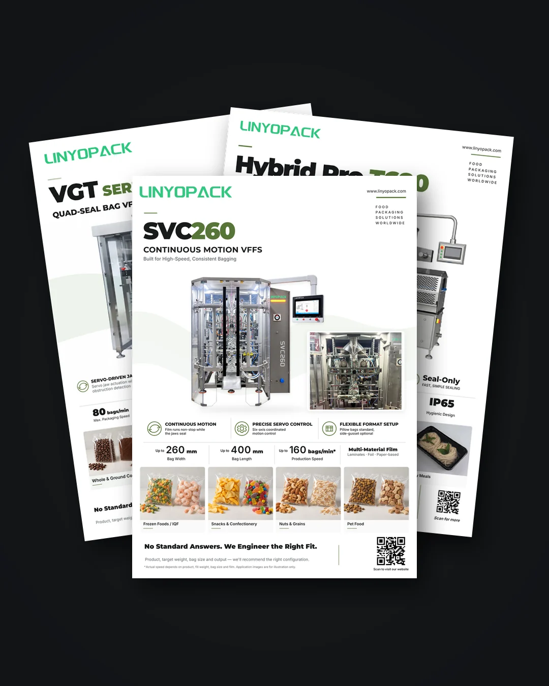 Covers of the VGT, T680 and SVC260 brochures