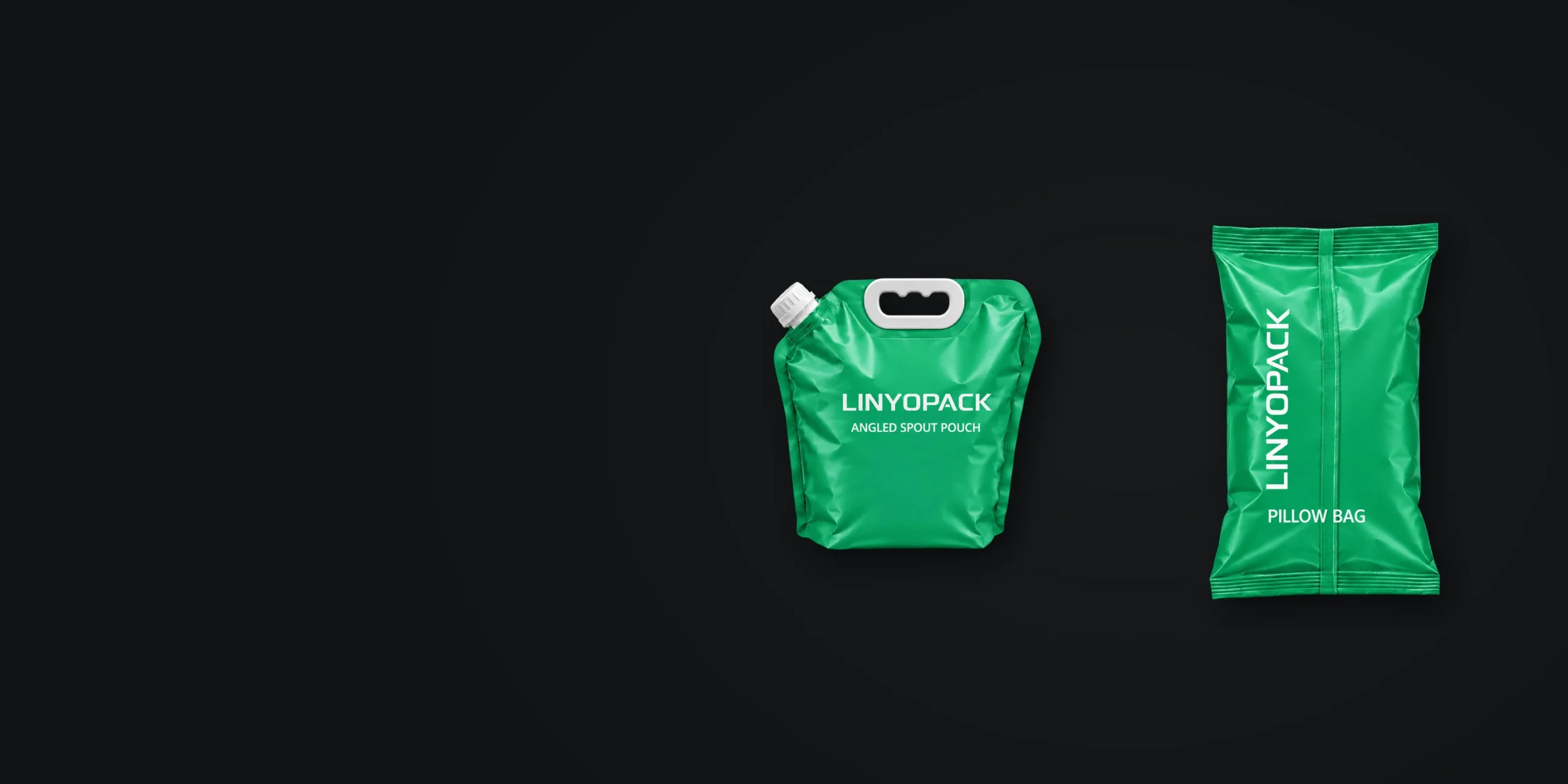 Angled-spout pouch and pillow bag
