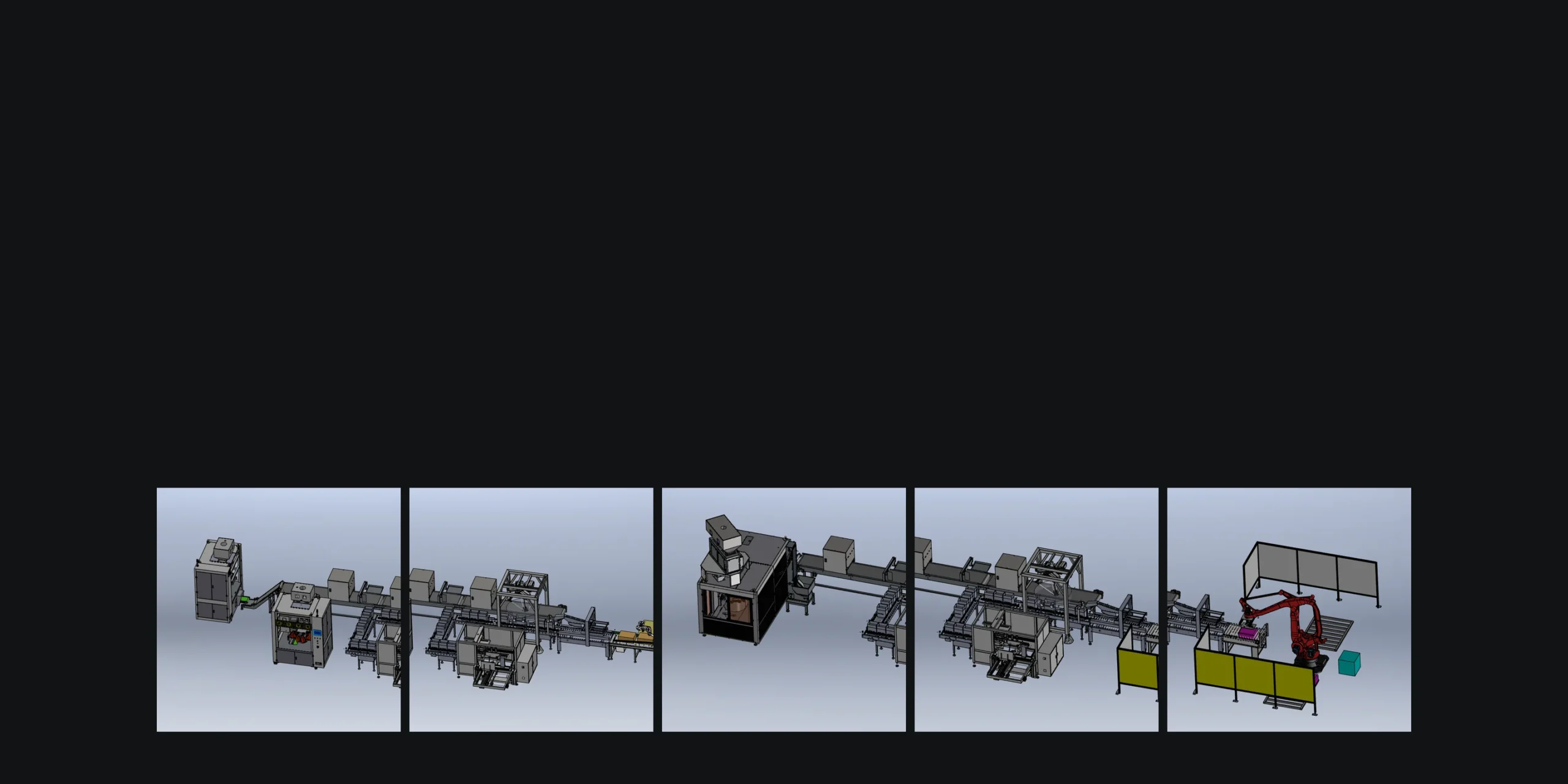Layout drawings of a wide-spout pouch line and a high-speed bagging line