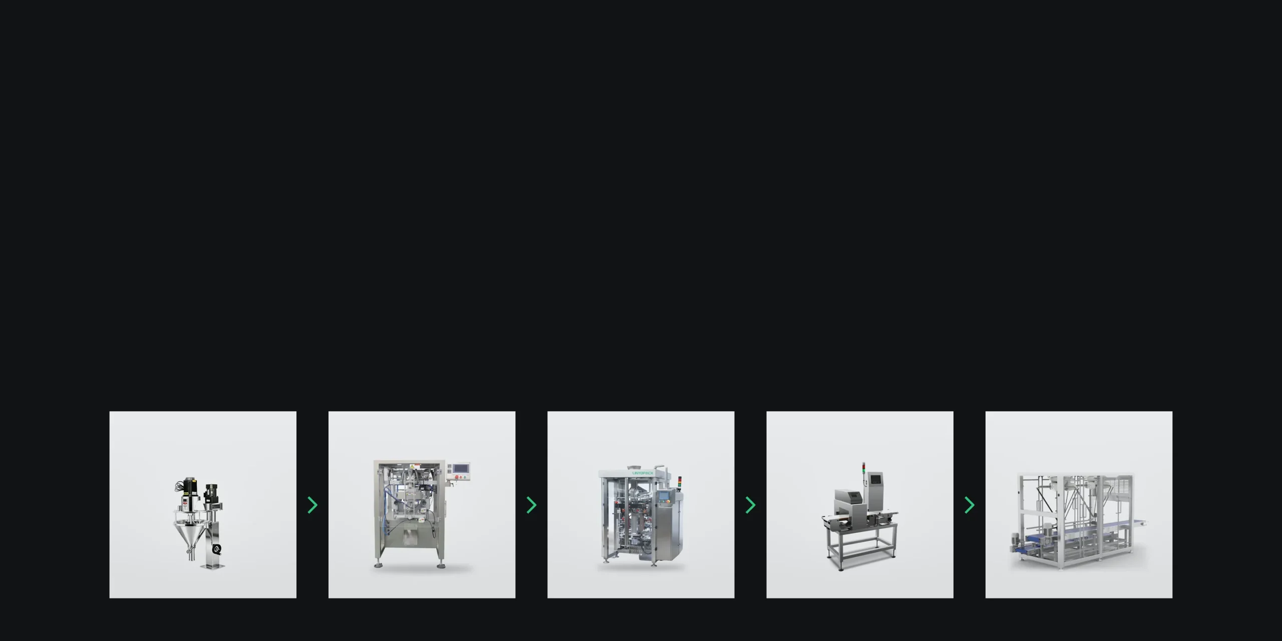 Auger filler, VP Series, VGT, inspection unit and case packer