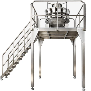 Multihead weigher on a platform